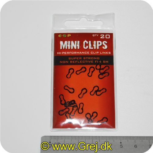 5055394204652 - ESP Mini Clips - 20 stk - Lille<BR>
Dette er den mindste størrelse.