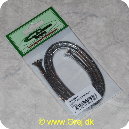 5704041001006 - Mylar Tubing Rør - Medium - Sølv - Hul Mylar rør især til streamers