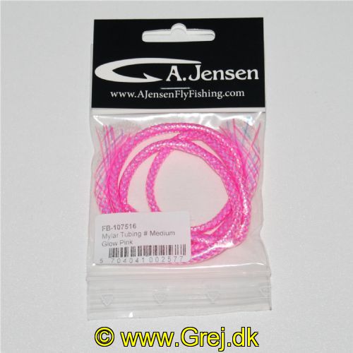 5704041002577 - Mylar Tubing Rør - Medium - Pink glow - Hul Mylar rør især til streamers