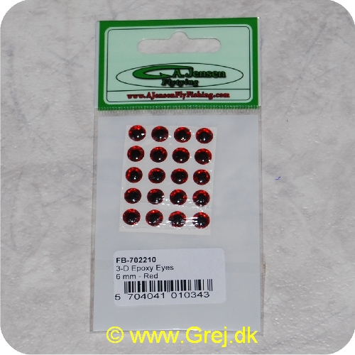 5704041010343 - 3-D Epoxy Eyes   6mm- Red