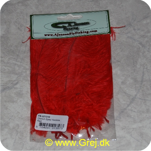 5704041013573 - Ostrich Spey Hackles Red