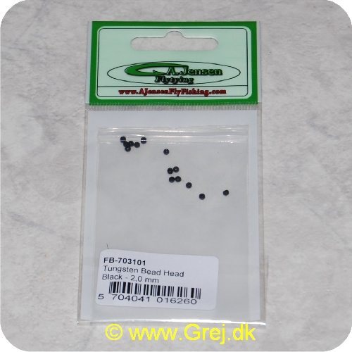 5704041016260 - Tungsten Bead Head   Black  2mm