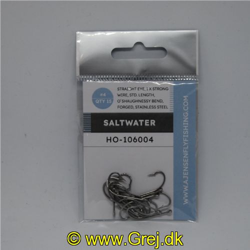 5704041017762 - Saltwater - Lige øje Rustfri stål - 15 stk  - Str. 4