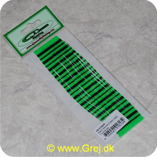 5704041018134 - Black Barred Crazy Legs - Chartreuse - Silikone ben der giver enormt liv til fluen - Med Grizzly markeringer