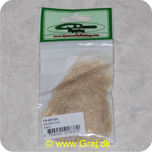 5704041018370 - Sparkle Dub - Sand - Til alle typer af fluer - Har et naturligt skin, grundet kantede fibre - Til nymfer, tørfluer, kystfluer og laksefluer