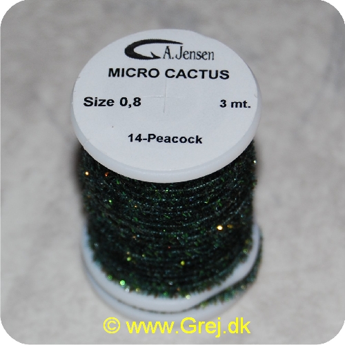 5704041018639 - Micro Cactus Chenille - Peacock (påfugl) - 3 meter - Size 0,8