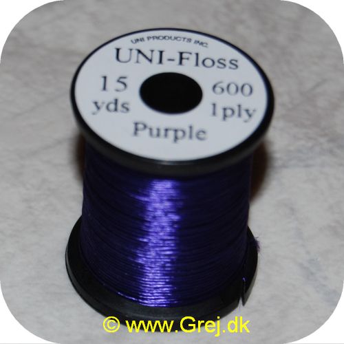 5704041101317 - UNI Floss - Purple - 15 yards - 600 1ply - Stærk og skinnende floss i klare farver
