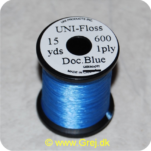 5704041101386 - UNI-Neon Floss - Doctor Blue - 15 yards - 600 1ply