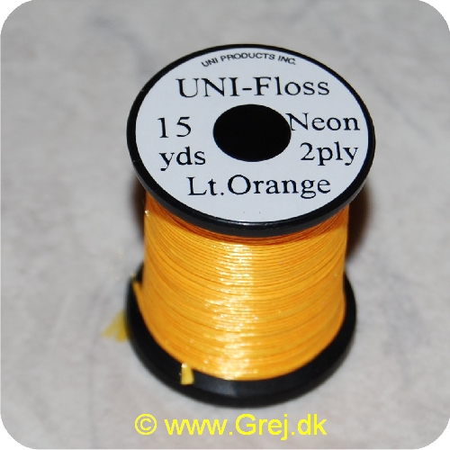 5704041101430 - UNI-Neon Floss - Lt. Orange - 15 yards - Neon 2ply