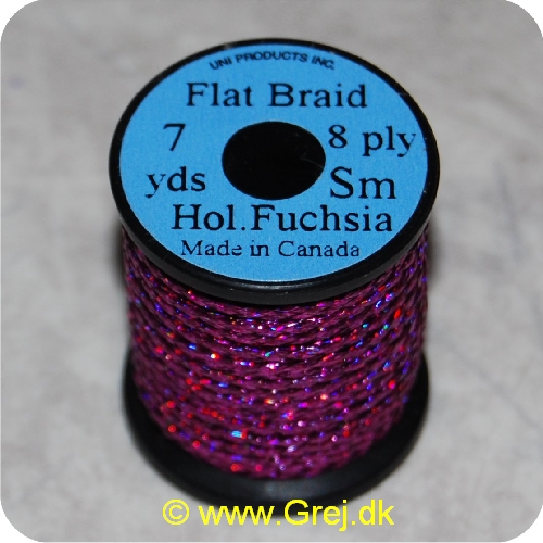 5704041101768 - Flat Braid - Holo Fuchsia - 7 yards - 8 ply - Sm