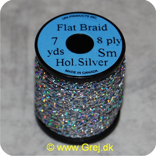 5704041101775 - Flat Braid - Holo Sølv - 7 yards - 8 ply - Sm