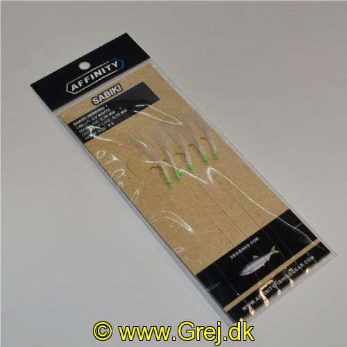 5704041900101 - Affinity Sabiki Sildeforfang - Sild - Farve: UV White - Main: 0,5mm - Drop: 0,35mm - Krog:6