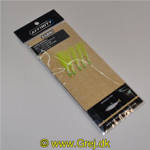 5704041900118 - Affinity Sabiki Sildeforfang - Sild - Farve: UV Chartreuse - Main: 0,5mm - Drop: 0,35mm - Krog:6
