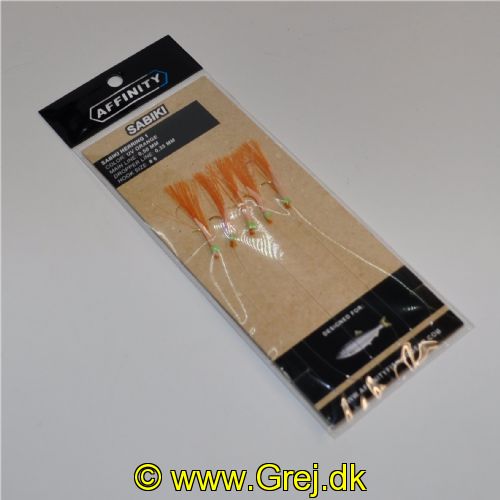 5704041900125 - Affinity Sabiki Sildeforfang - Sild - Farve: UV Orange - Main: 0,5mm - Drop: 0,35mm - Krog:6