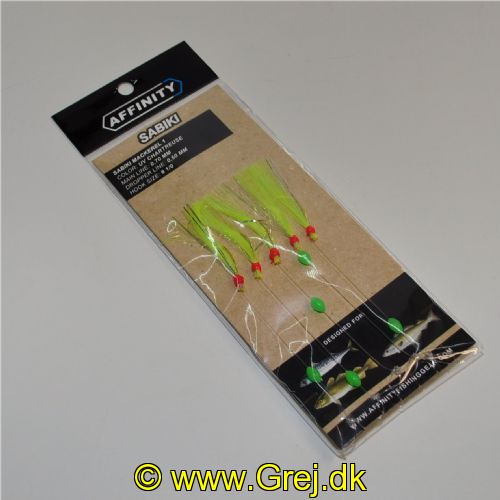 5704041900156 - Affinity Sabiki Makerel forfang - Makrel - Farve: UV Chartreuse - Main: 0,7mm - Drop: 0,5mm -Krog: 1/0