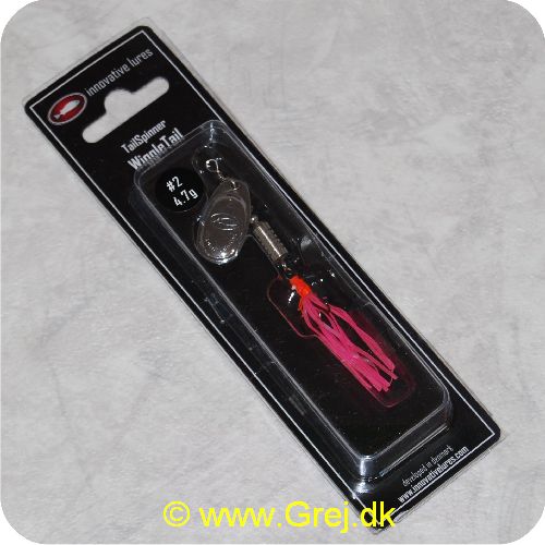 5704241002933 - Innovativelures Wriggle Tail - Str. 2/4,7 gram - Sølv med pink hale - Fremragende til at jig-spinfiske ørreder, aborre i søer eller havørreder og laks i åen. - Ved jævnligt at bruge spinstop og nøkkende bevægelser bliver spinneren til en uimodståelig jig.