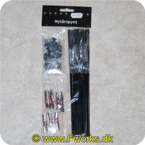 5704378909686 - Pose med blandet nytårs pynt