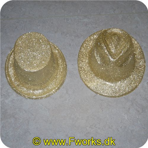 5704777037638 - Gangster hatte med glimmer 1 stk. - Assorterede (Guld. Grøn. Sort. Sølv) høj eller rund.<BR>
Se billeder