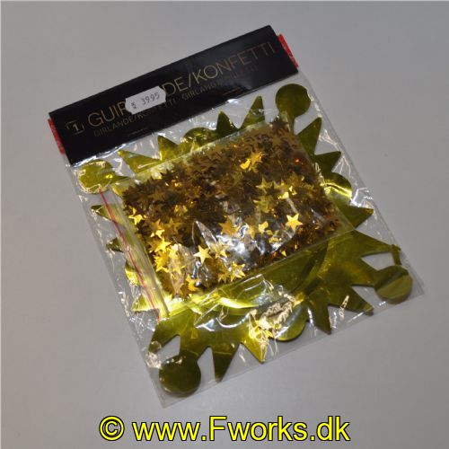 5704777040799 - Guirlande og konfetti stjerner i kit - Guld