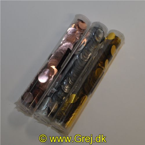 5704777057216 - Rundt rør med runde konfetti stykker - Assorterede farver