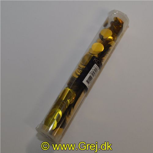 5704777057216 - Rundt rør med runde konfetti stykker - Assorterede farver