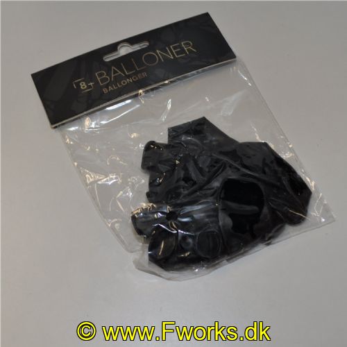 5704777062487 - Ballon pakke - 8 sorte ballonner