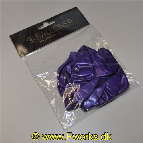 5704777062494 - Ballon pakke - 8 Ass. Lilla eller Rosa ballonner