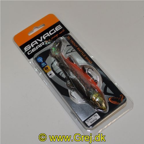 5706301028822 - Savage Gear - 3D Trout Rattle Shad - 12,5 cm - 35 gram - Synkende - FS Artic Char