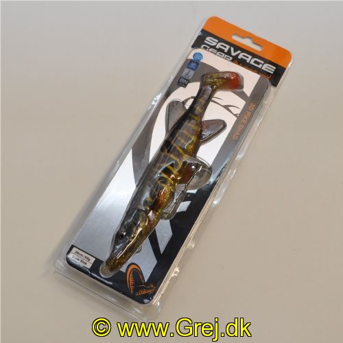 5706301029164 - 3D Pike Shad - 20 cm - 65 gram - Geddeattrap - Arbejdsd.: Slow Sink - Farve: Clear Pike