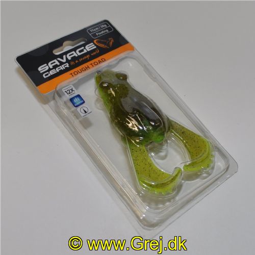 5706301041180 - Savage Gear - Tough Toad (Frog) - 30 gram - 11cm - Floating - Farve: RTF Pump Chartreuse