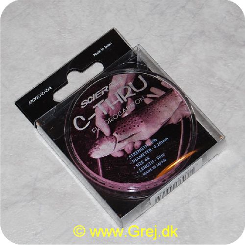 5706301109279 - Scierra C-THRU Fluorocarbon - 0,20mm - 50m - Kendt som "Usynlig line"