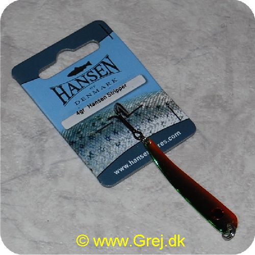 5706301423801 - Hansen Stripper 4gram - 5cm - Kobber/grøn