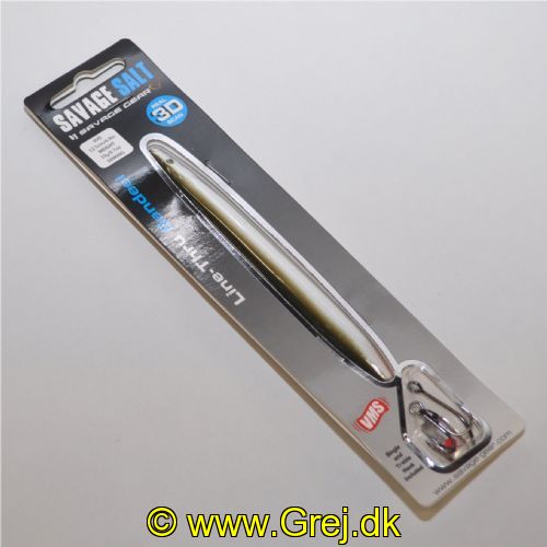 5706301583024 - 3D Line Thru Sandeel 12,5cm 19g - Sinking - Farve: Matt White Tobis