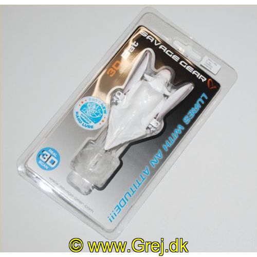 5706301583284 - Savage Gear 3D Bat/Flagermus - 10cm - 28 gram - White/Albino