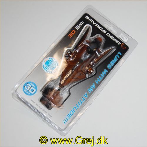 5706301583291 - Savage Gear 3D Bat/Flagermus - 12,5cm - 54 gram - Brown/Brun