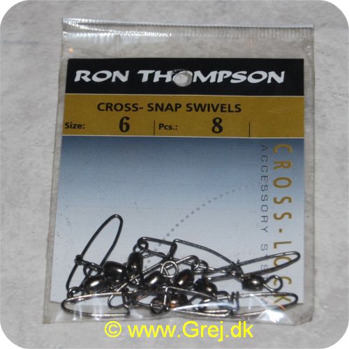 5706301613561 - Ron Thompson Cross Snap Swivels str. 6 - 8 stk