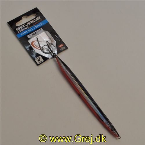 5706301638281 - Sandeel Pencil - 12,5cm - 19g - Farve: Black/Red