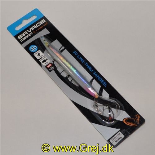 5706301638373 - 3D Line Thru Sandeel 11cm 15g - Sinking - Farve: BS UV
