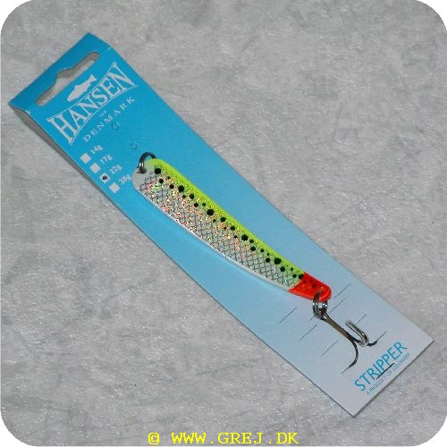 5706301666062 - Stripper 22 gram<LI>Reflekterende Gul/hvid med orange bund og sorte prikker
