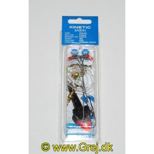 5707461302036 - Sabiki Pro Rig Fladfisk 40g med perler og sort ankerlod - Krogstr.: 2/0 - Line: 0.70mm