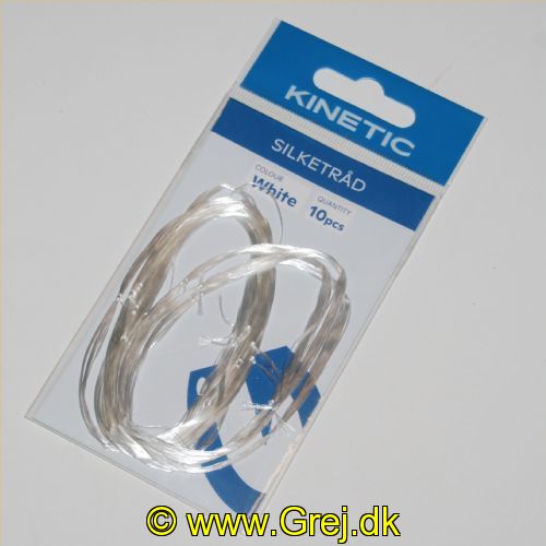 5707461313032 - Kinetic - Silketråd til at fange hornfisk med - Hvid - 10 tråde pr. pakke