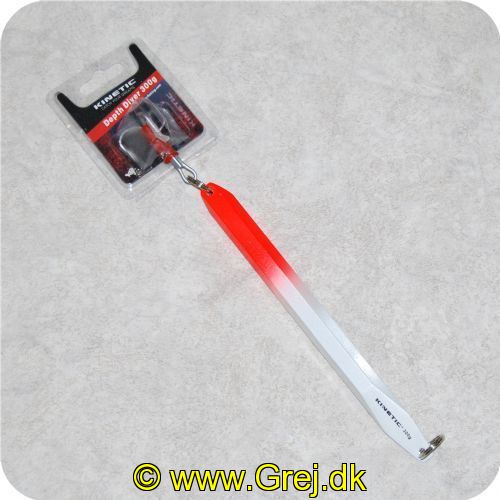 5707461313636 - Kinetic Depth Diver Pirk  - 300gram - Hvid/rød