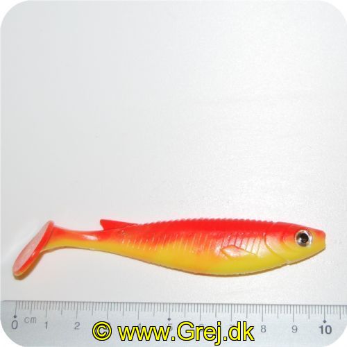 5707461329996 - Jig hale - En livlig Jig Hale. Halerne er 100mm/8g - Farve : Blossom Rød/Gul - med multicolor glitter<BR>
Model: Smolty PT