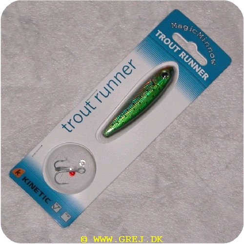 5707461331050 - Trout Runner - Green / Silver (Dotted) - 10 g (Type : MM75009)
