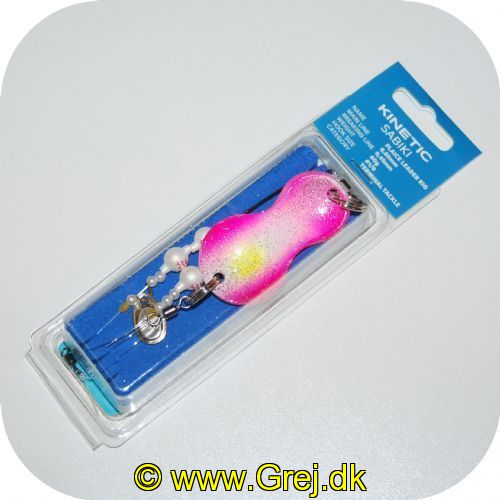 5707461356237 - Sabiki Fladfiskeske/Fladfiskerig 60g - Krog str. #1/0 - Main line: 0,6mm - Farve: Kinky Pinky - Breaking line: 0,45mm
<BR><BR>Riggen er med 2 kroge og bundet op på et godt stykke skum. Som man fortsat kan opbevare riggen på - Med perler og spinneblad.