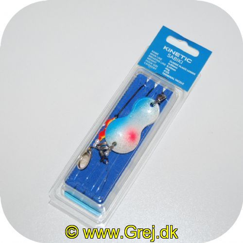 5707461356312 - Sabiki Fladfiskeske/Fladfiskerig 40g - Krog str. #1/0 - Main line: 0,6mm  - Farve: Blue Charm - Breaking line: 0,45mm
<BR><BR>Riggen er med 2 kroge og bundet op på et godt stykke skum. Som man fortsat kan opbevare riggen på - Med perler og spinneblad.