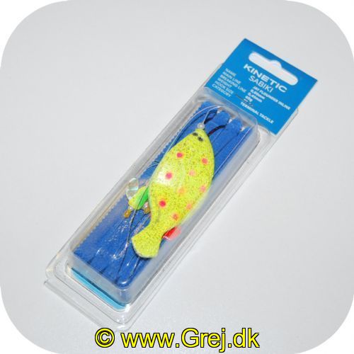 5707461356565 - Sabiki Jay Flounder Fladfiskerig som inliner fladfisk 60g - Krog str. #1/0 - Farve: Yellow/Orange Dots - Main line: 0,6mm - Breaking line: 0,45mm
<BR><BR>Riggen er med 2 kroge og bundet op på et godt stykke skum. Som man fortsat kan opbevare riggen på - Med perler og spinneblad.