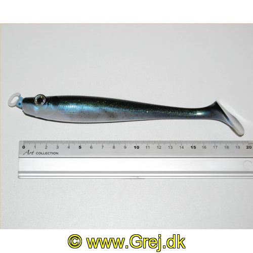 5707461379670 - Jig hale - En livlig Jig Hale. Halerne er 200mm/50g - Farve : Blue Perl - med multicolor glitter<BR>
Model: Playmate PT