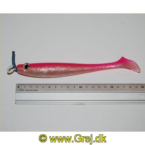 5707461379687 - Jig hale - En livlig Jig Hale. Halerne er 200mm/50g - Farve : Pink/Silver / Pink/Sølv - med multicolor glitter<BR>
Model: Playmate PT