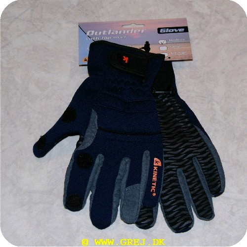 5707549204016 - Outlander Glove - Str. M - Farve: Dark Blue - Neoprene tykkelse: 2 mm - SRB neoprene - med Flip over (Den ene handskefinger kan foldes tilbage så man har en fri finger.)